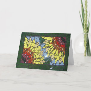 Mosaic Sunflowers Card