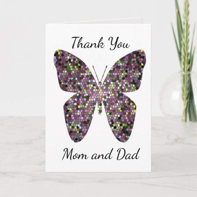 Mosaic Thank You Mom and Dad Graduation College (Front)