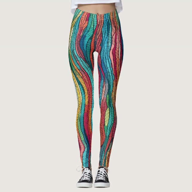 Mosaic Tide Leggings (Front)