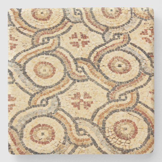 Mosaic Tile Floor From Israel Square Coaster (Front)