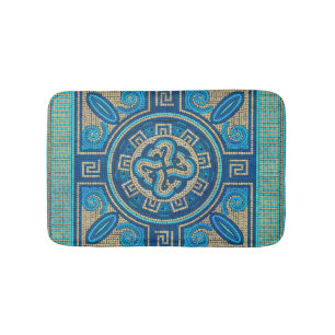 Mosaic Tile Ornament Bath Mat