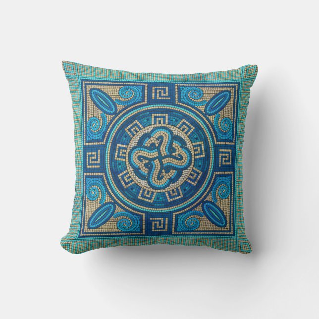 Mosaic Tile Ornament Cushion (Front)