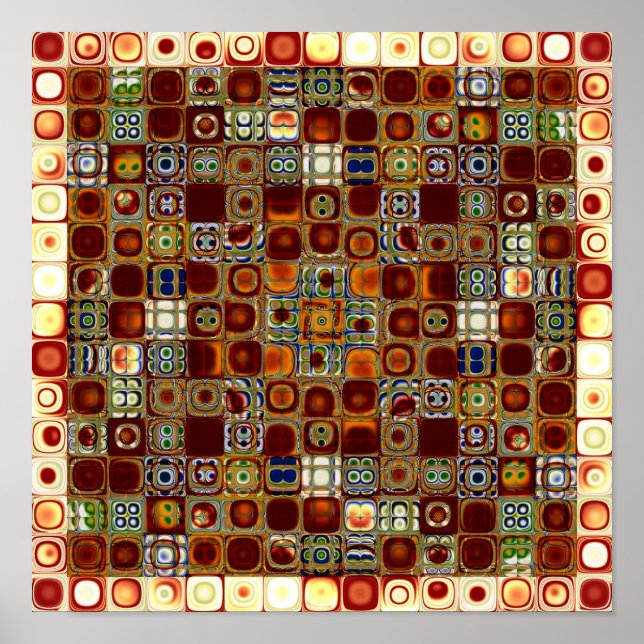 Mosaic Tiles Pattern Poster (Front)