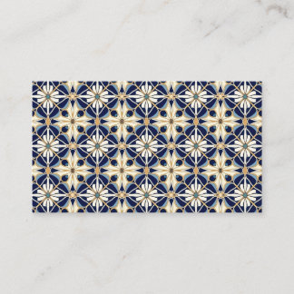 Mosaic Tiles Seamless Pattern Arabic Morrocon Business Card