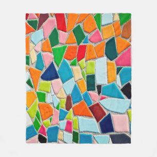Mosaic tiles template texture fleece blanket