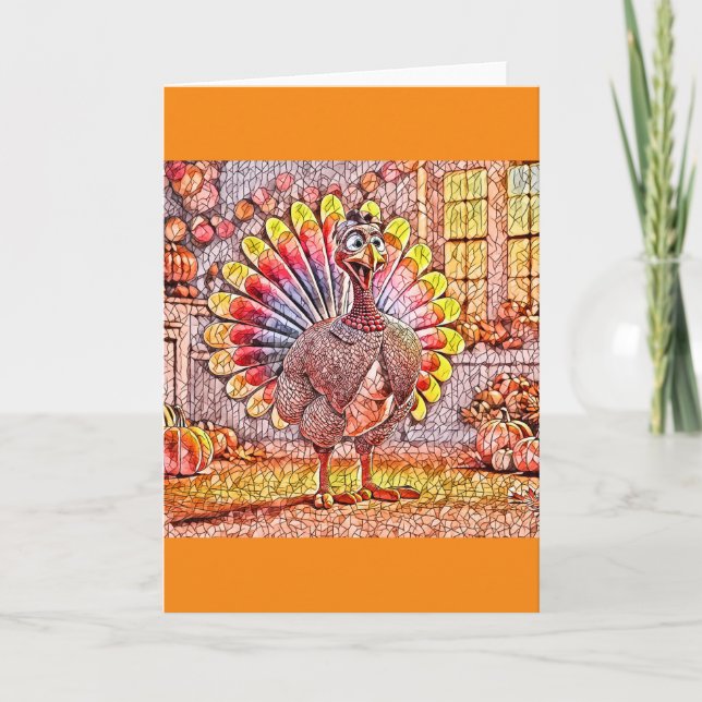 Mosaic Tom Turkey Card (Front)