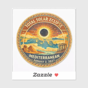 Mosaic Total Solar Eclipse 2027 sticker