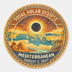 Mosaic  Total Solar Eclipse 2027 sticker