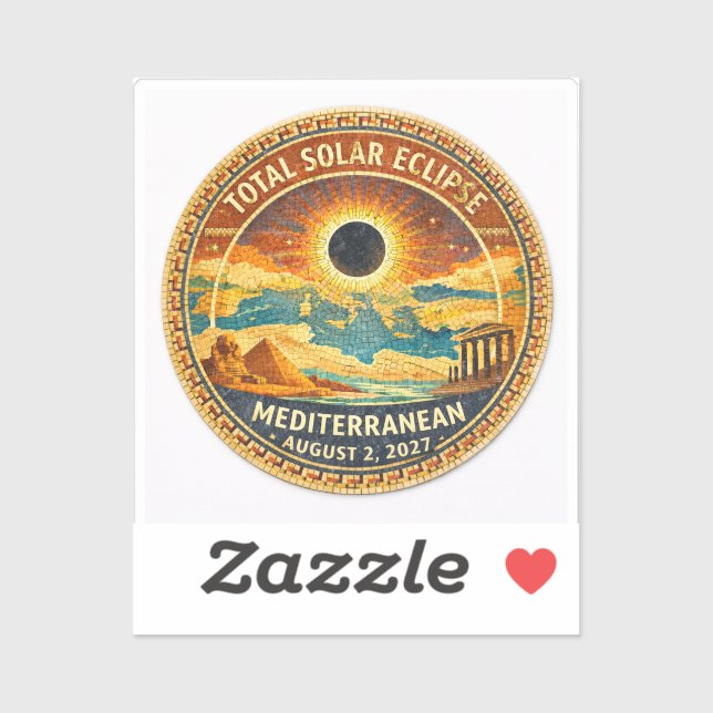 Mosaic  Total Solar Eclipse 2027 sticker (Sheet)