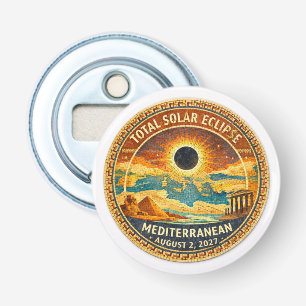 Mosaic  Total Solar Eclipse 2027 sticker Bottle Opener