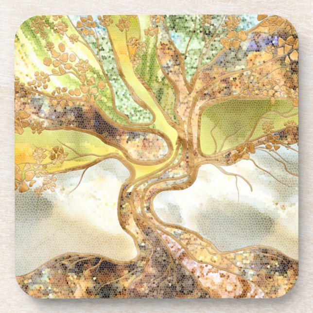 Mosaic Tree - Tree of life Coaster (Front)
