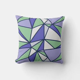 Mosaic Triangles Repeat Seamless Pattern Cushion