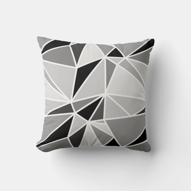 Mosaic Triangles Repeat Seamless Pattern Cushion (Front)