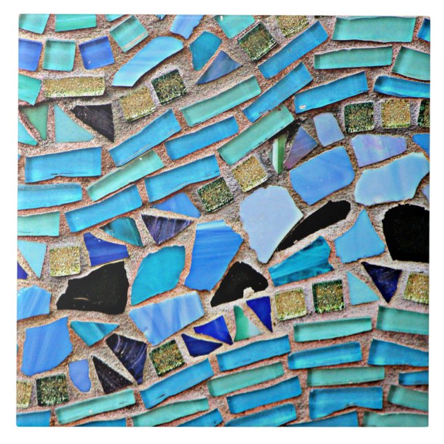 Mosaic turquoise pattern tile (Front)