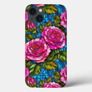 Mosaic Vintage Rose Pattern iPhone 13 Case