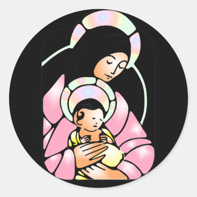 mosaic virgin mary stickers (Front)