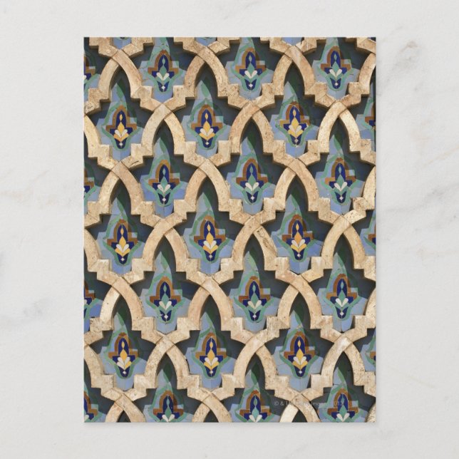 Mosaic Wall, Hassan II Mosque-Casablanca Postcard (Front)