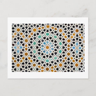 Mosaic (Zellij) Detail, Fes, Moroccco Postcard