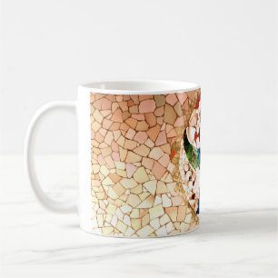 Mosaico abstracto piedras azulejo Gaudí Taza Coffee Mug