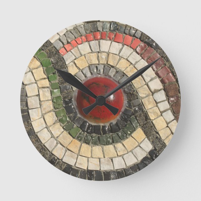 Mosaics Round Clock (Front)