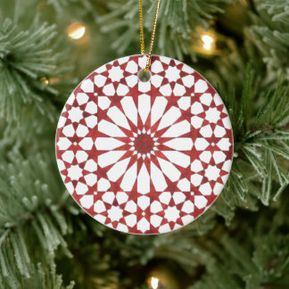 Mosaïque andalouse rouge ALHAMBRA Ceramic Tree Decoration