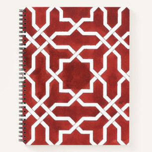 Mosaïque andalouse rouge ALHAMBRA Notebook