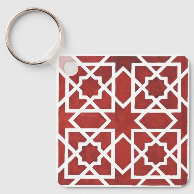 Mosaïque andalouse rouge SEVILLE Key Ring (Front)