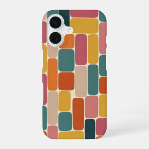 Mosaïque de Rectangles Rétro iPhone 16 Case