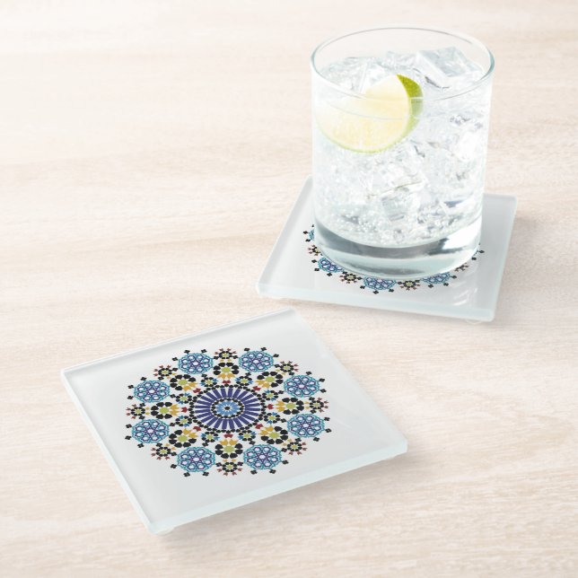 Mosaïque Marocain ! Zellige Marocain Glass Coaster (Angled)
