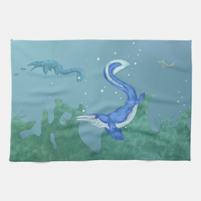 Mosasaurus Tea Towel (Horizontal)