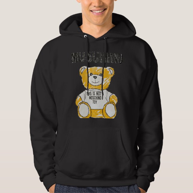 Moschino JERSEY T-SHIRT BRUSHSTROKE TEDDY BEAR Hoodie (Front)
