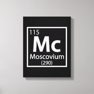 Moscovium - Russian Science Periodic Table Canvas Print