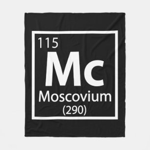 Moscovium - Russian Science Periodic Table Fleece Blanket
