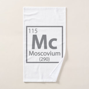 Moscovium - Russian Science Periodic Table Hand Towel