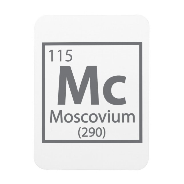 Moscovium - Russian Science Periodic Table Magnet (Vertical)