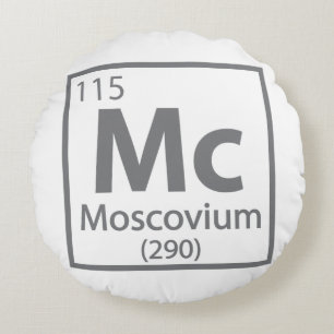 Moscovium - Russian Science Periodic Table Round Cushion