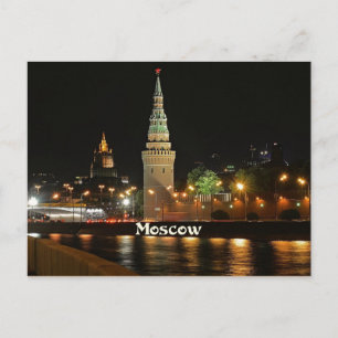 Moscow at Night Postcard