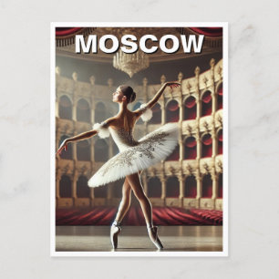 Moscow Ballet Dancer Travel Postcard