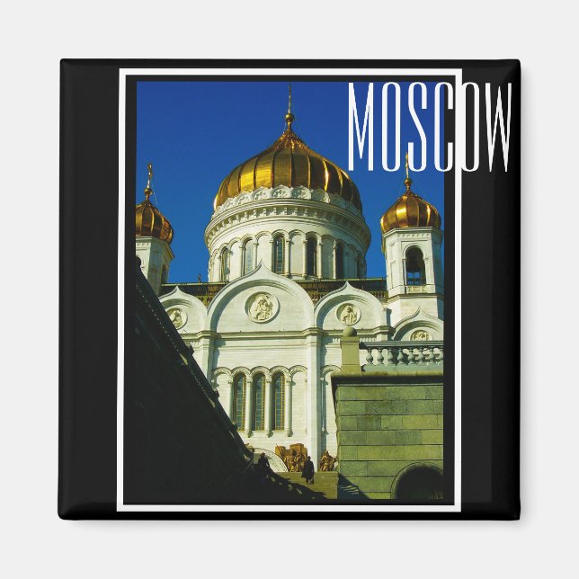 Moscow Christ The Saviour Cathedral Architecture Magnet (Front)