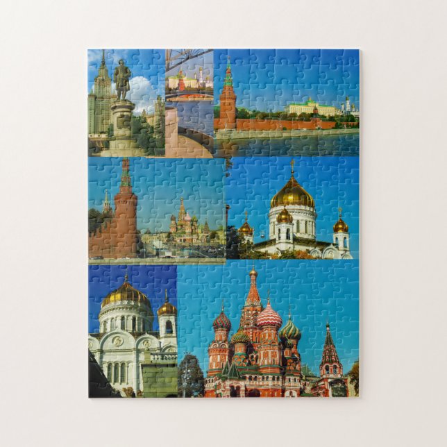 Moscow City Kremlin Moskva Landscape Architecture Jigsaw Puzzle (Vertical)