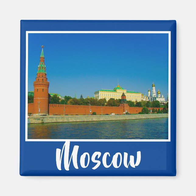 Moscow City Kremlin Moskva Landscape Architecture Magnet (Front)