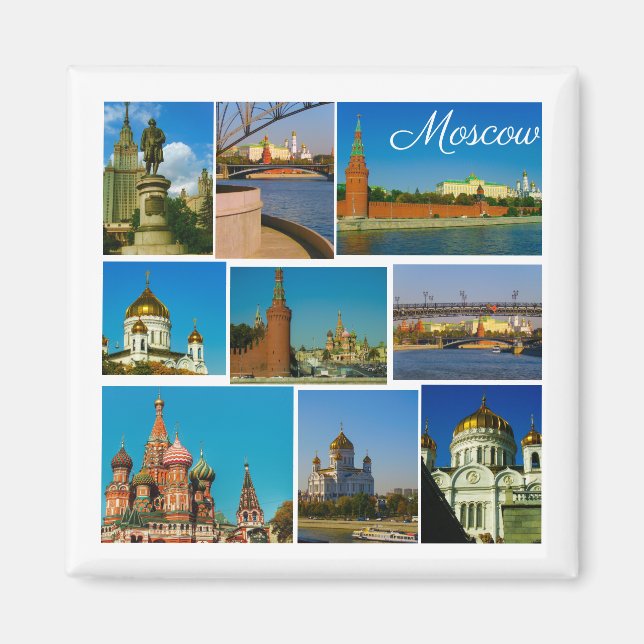 Moscow City Kremlin Moskva Landscape Architecture Magnet (Front)