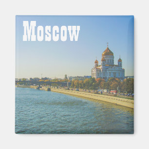 Moscow City Moskva River Cathedral Architecture Magnet