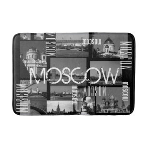 Moscow City St Basil's Cathedral Architecture City Bath Mat