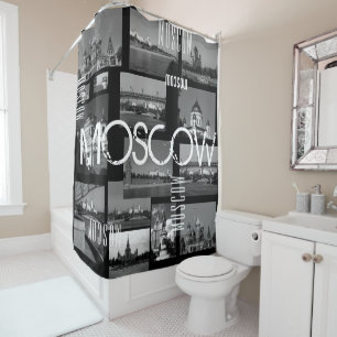 Moscow City St Basil's Cathedral Architecture City Shower Curtain