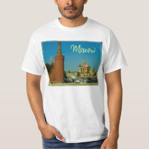 Moscow City St Basil's Cathedral Landscape T-Shirt
