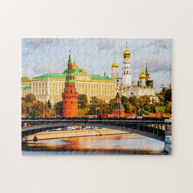 Moscow Kremlin In The Golden Autumn Season Jigsaw Puzzle (Horizontal)