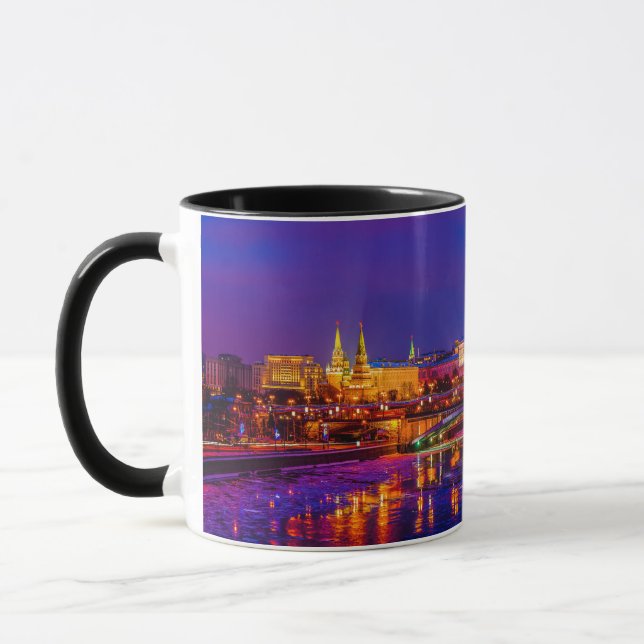 Moscow Kremlin In Winter Night Mug (Left)