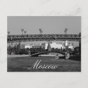 Moscow Kremlin Moskva River City Architecture Postcard