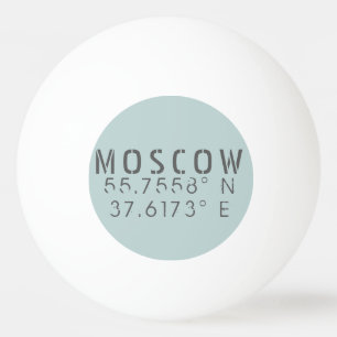Moscow Latitude Longitude  Ping Pong Ball